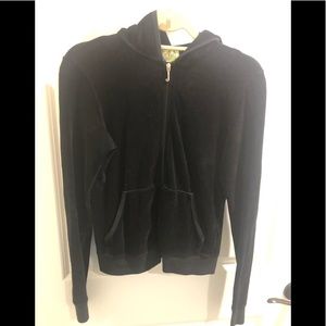 Black Juicy Couture Velour Zip up